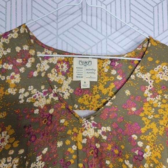 Anthropologie Tiny Shoreline Floral Midi Dress Sz Small - Picture 9 of 16